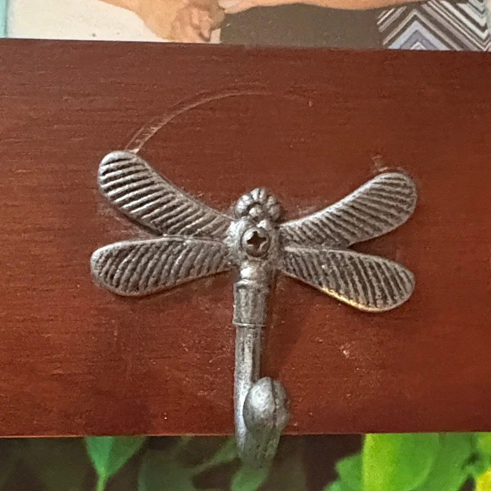 Wooden Photo Frame with Dragonfly Hooks